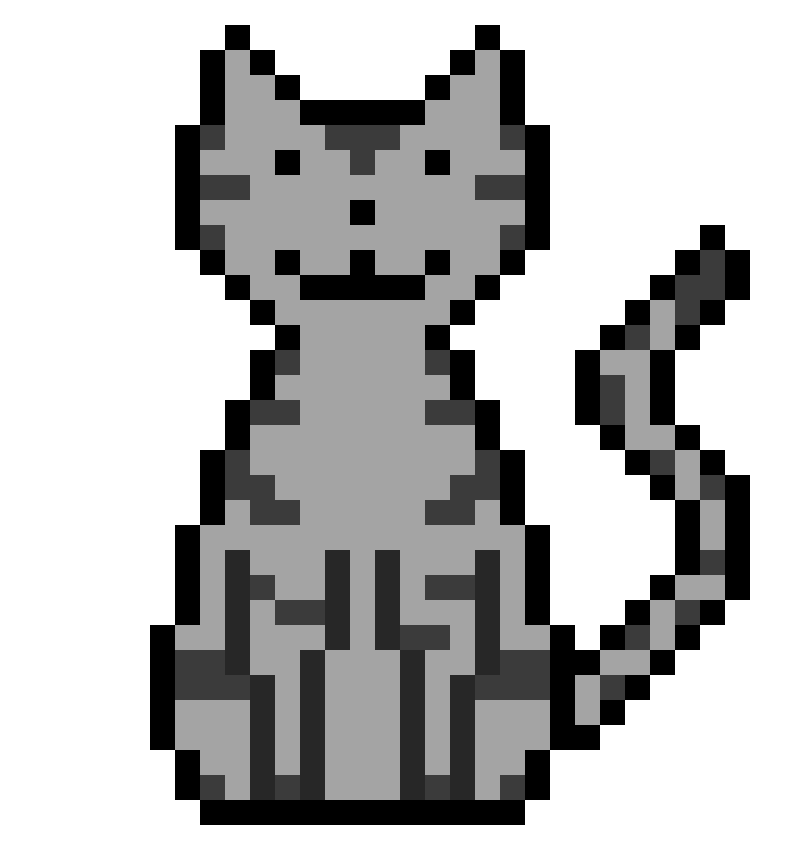 gato de pixel art