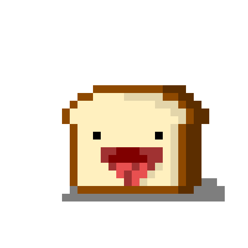 pan de pixel art sonriendo
