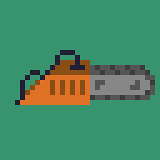 sierra eléctrica pixel art