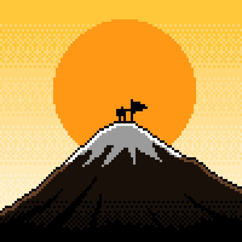 montaña pixel art