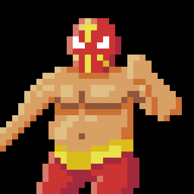 luchador pixel art