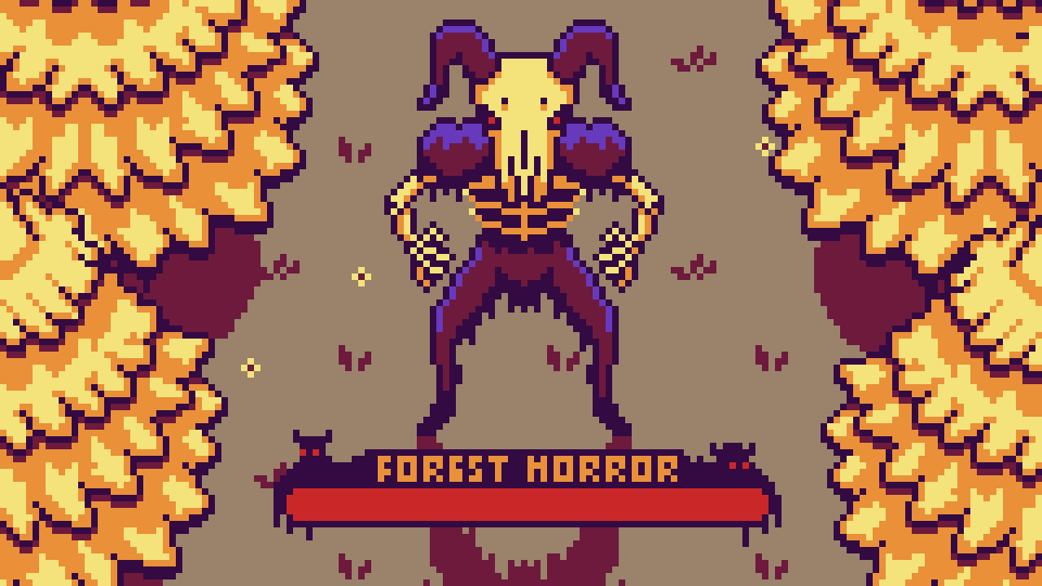 pixel art de un lich con cabeza de carnero