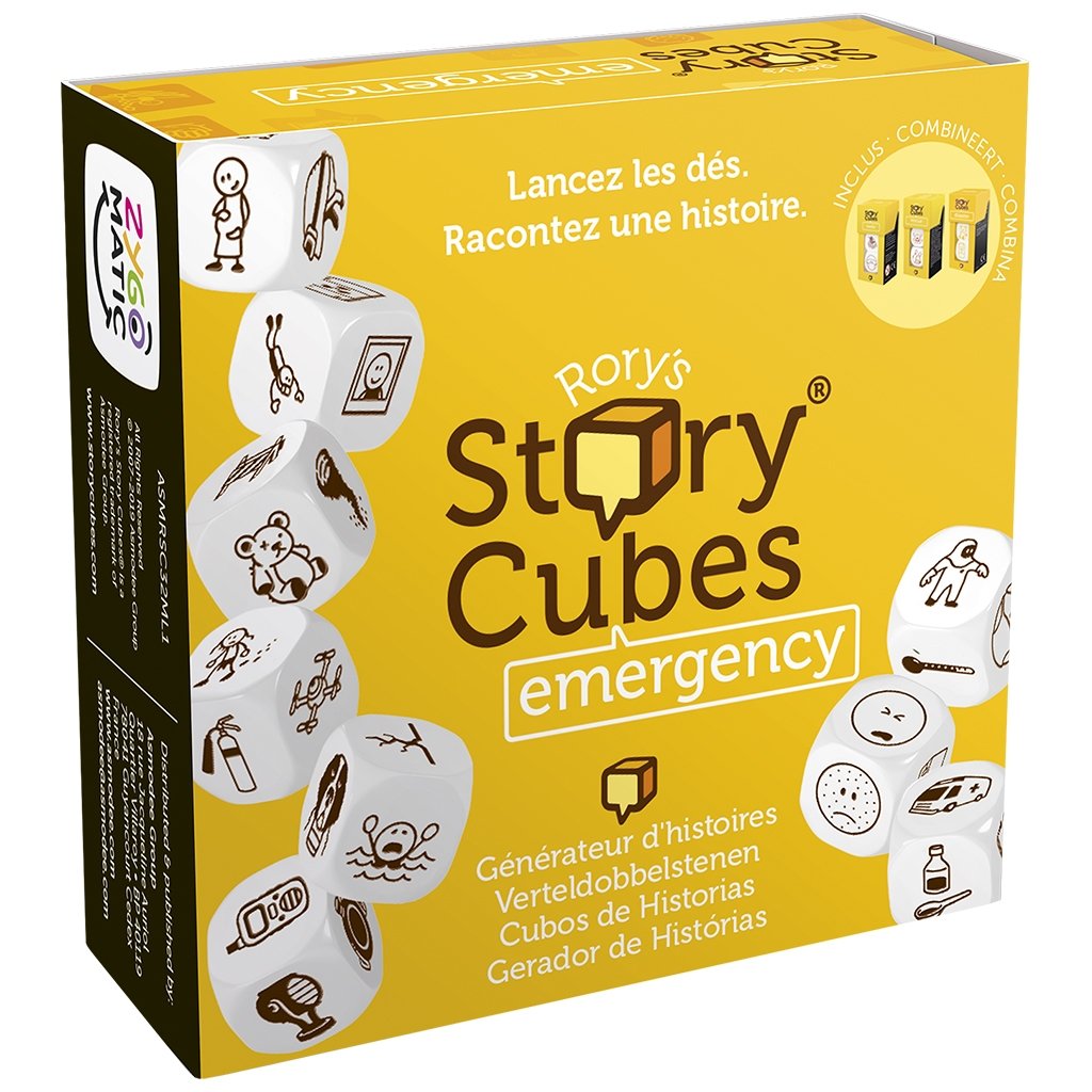 caja de story cubes emergencias